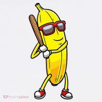 Banana Playing Baseball Fruit Lover Doggie Tank thumb 4