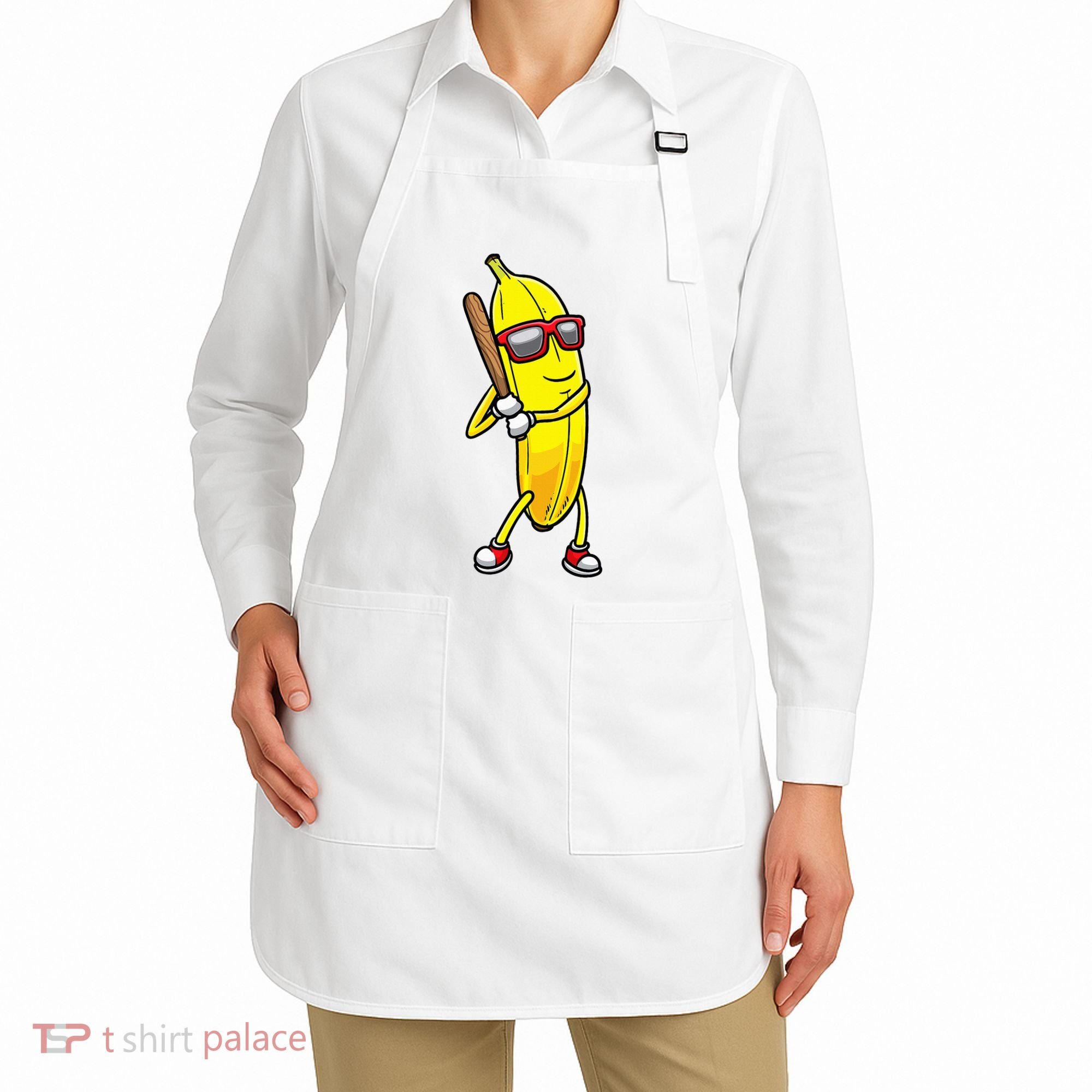Banana Playing Baseball Fruit Lover Apron