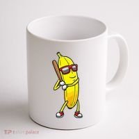 Banana Playing Baseball Fruit Lover Coffee Mug thumb 1
