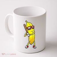 Banana Playing Baseball Fruit Lover Coffee Mug thumb 0