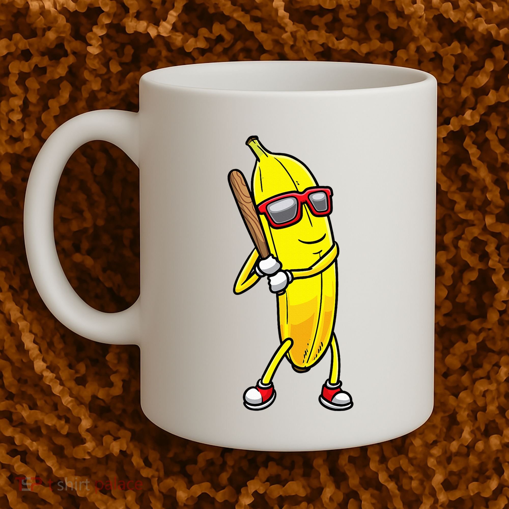 Banana Playing Baseball Fruit Lover Coffee Mug