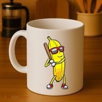 Banana Playing Baseball Fruit Lover Coffee Mug thumb 4
