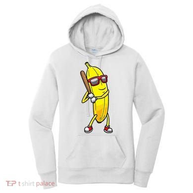 Banana Playing Baseball Fruit Lover Women's Hoodie