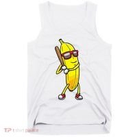 Banana Playing Baseball Fruit Lover Tank Top thumb 0