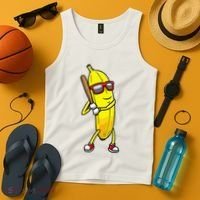 Banana Playing Baseball Fruit Lover Tank Top thumb 4