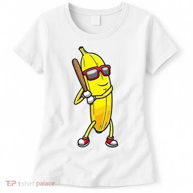 Banana Playing Baseball Fruit Lover Women's T-Shirt