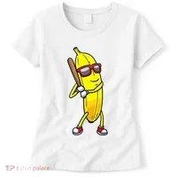 Banana Playing Baseball Fruit Lover Women's T-Shirt thumb 0