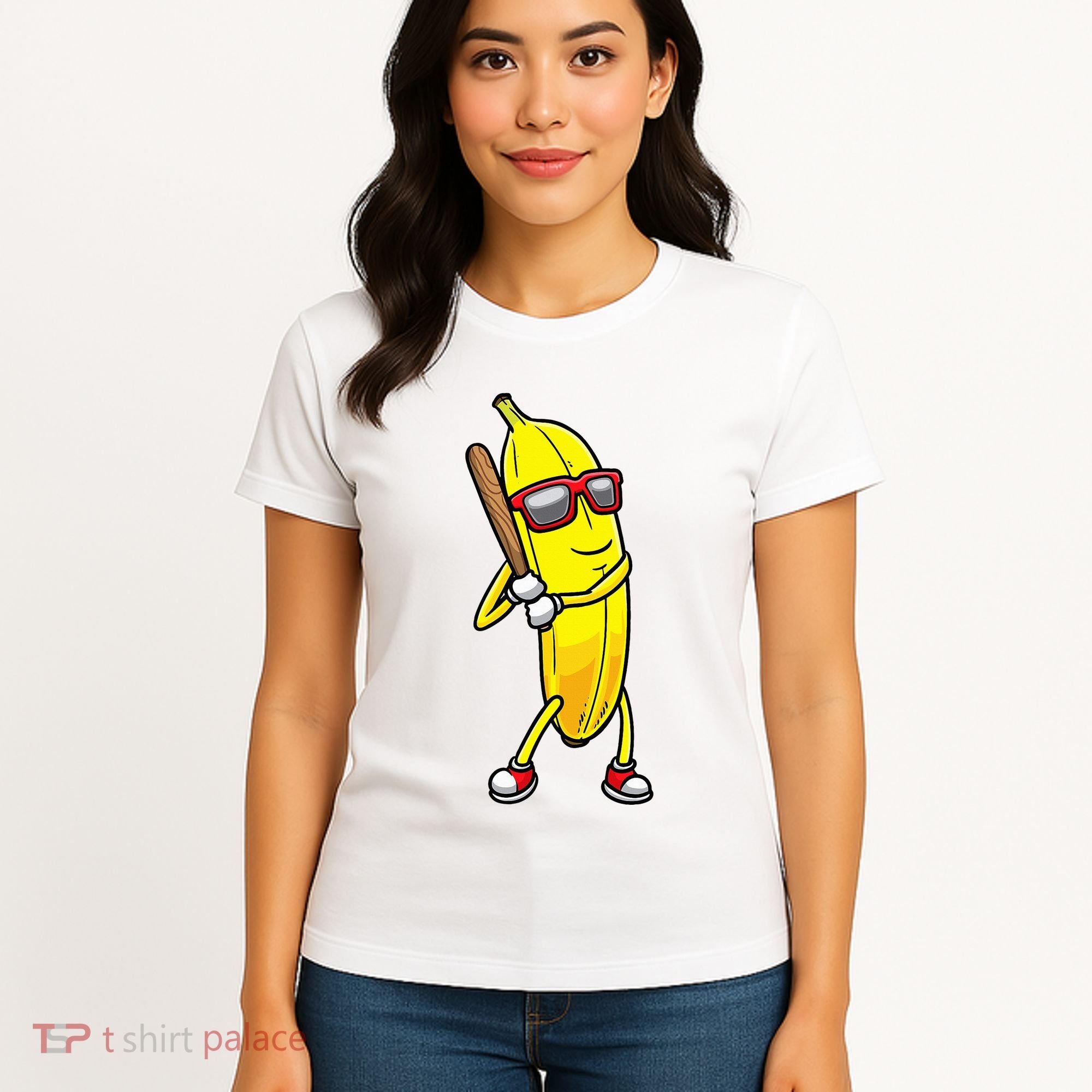 Banana Playing Baseball Fruit Lover Women's T-Shirt