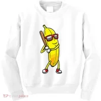 Banana Playing Baseball Fruit Lover Kids Sweatshirt thumb 0