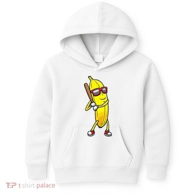 Banana Playing Baseball Fruit Lover Kids Hoodie