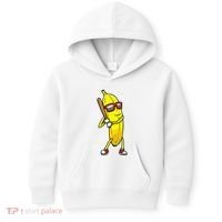 Banana Playing Baseball Fruit Lover Kids Hoodie thumb 0