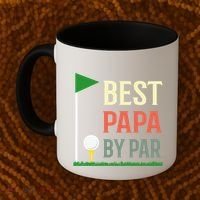 Best Papa By Par Funny Fathers Day Birthday Golfer Dad Gift Cool Gift Coffee Mug thumb 2