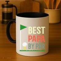 Best Papa By Par Funny Fathers Day Birthday Golfer Dad Gift Cool Gift Coffee Mug thumb 4