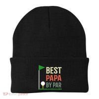 Best Papa By Par Funny Fathers Day Birthday Golfer Dad Gift Cool Gift Beanie thumb 0