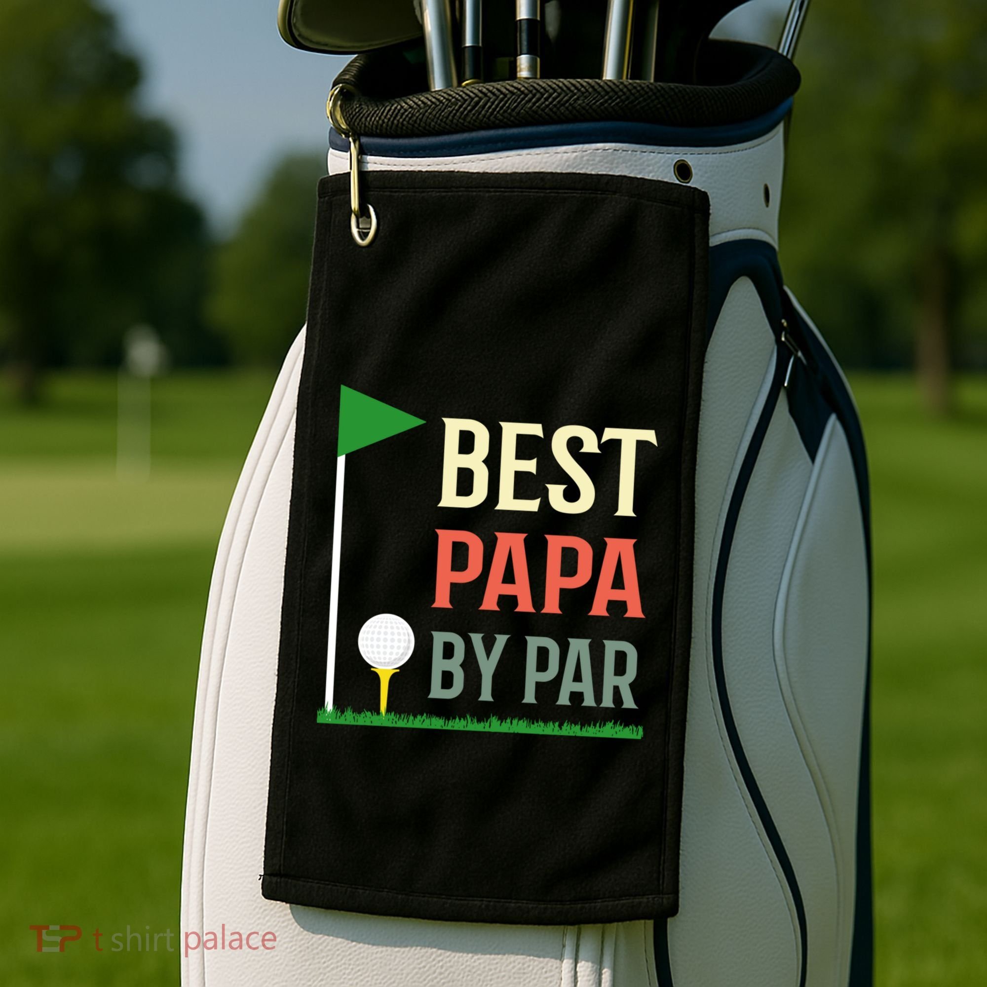 Best Papa By Par Funny Fathers Day Birthday Golfer Dad Gift Cool Gift Golf Towel