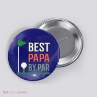 Best Papa By Par Funny Fathers Day Birthday Golfer Dad Gift Cool Gift Button thumb 0