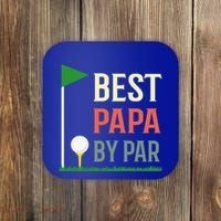 Best Papa By Par Funny Fathers Day Birthday Golfer Dad Gift Cool Gift Coaster thumb 0