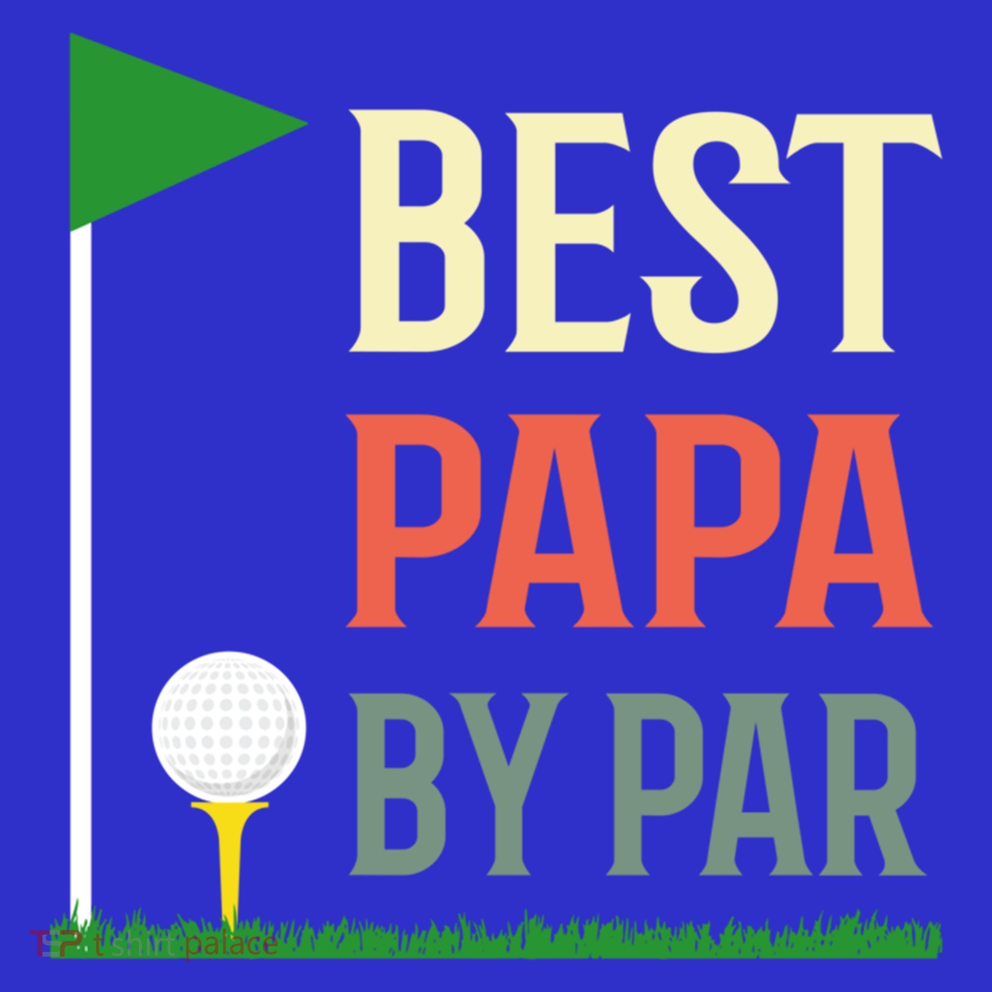 Best Papa By Par Funny Fathers Day Birthday Golfer Dad Gift Cool Gift Polo