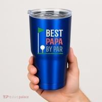 Best Papa By Par Funny Fathers Day Birthday Golfer Dad Gift Cool Gift Tumbler thumb 2