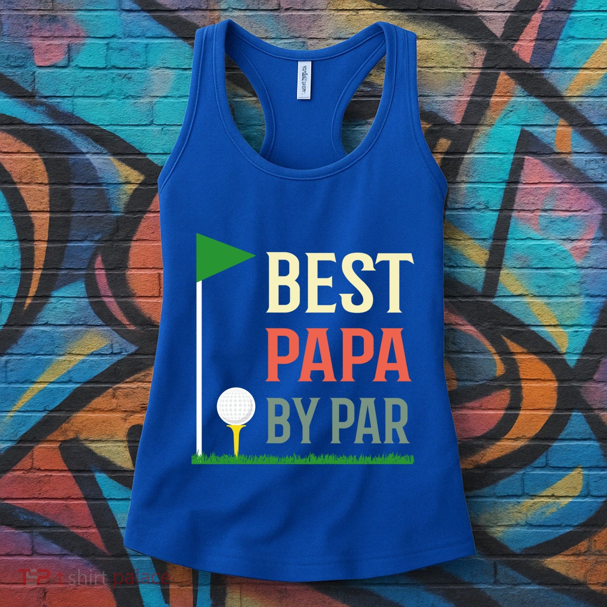 Best Papa By Par Funny Fathers Day Birthday Golfer Dad Gift Cool Gift Women's Tank Top