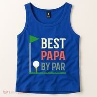 Best Papa By Par Funny Fathers Day Birthday Golfer Dad Gift Cool Gift Tank Top thumb 2