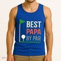 Best Papa By Par Funny Fathers Day Birthday Golfer Dad Gift Cool Gift Tank Top thumb 3