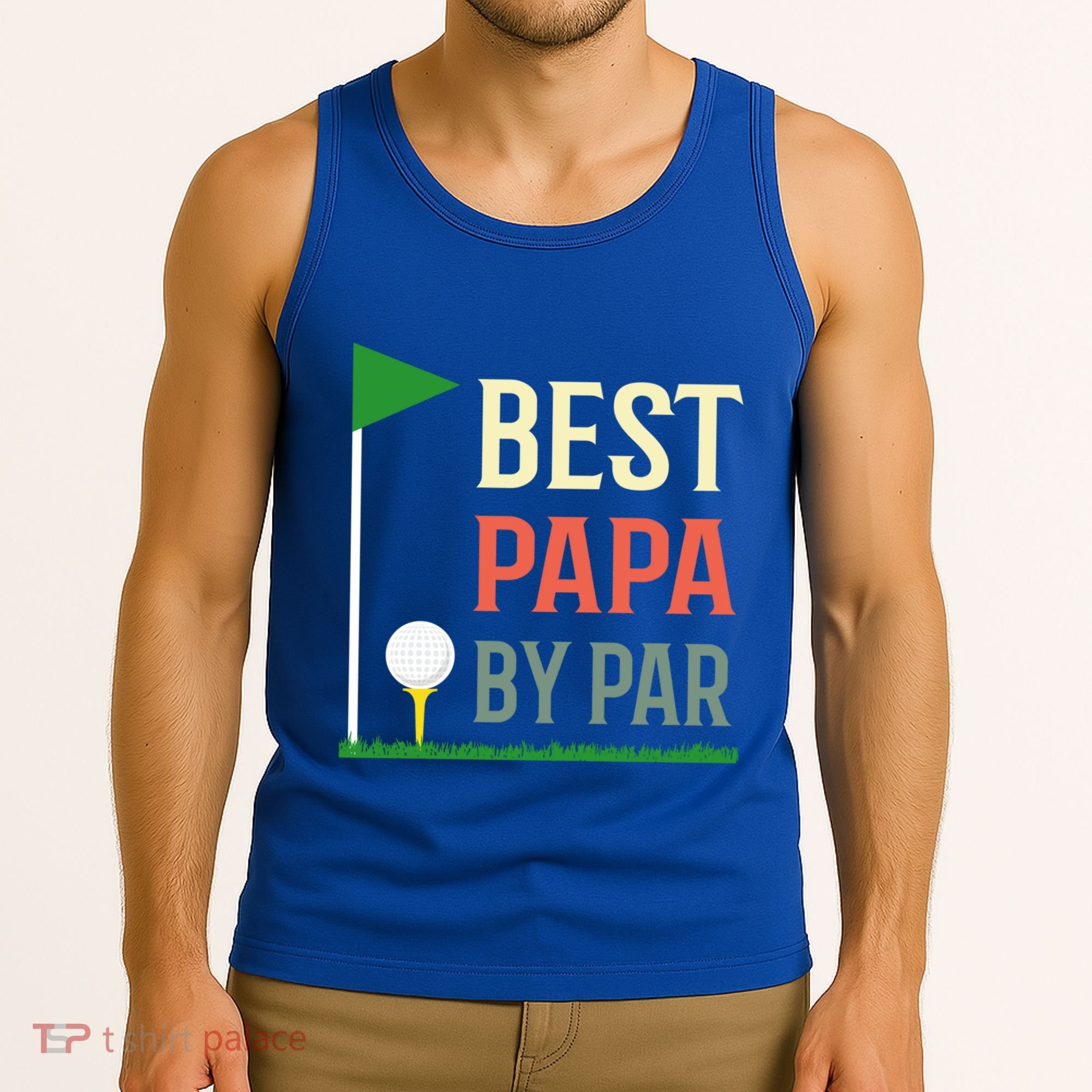 Best Papa By Par Funny Fathers Day Birthday Golfer Dad Gift Cool Gift Tank Top