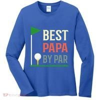 Best Papa By Par Funny Fathers Day Birthday Golfer Dad Gift Cool Gift Women's Long Sleeve Shirt thumb 0
