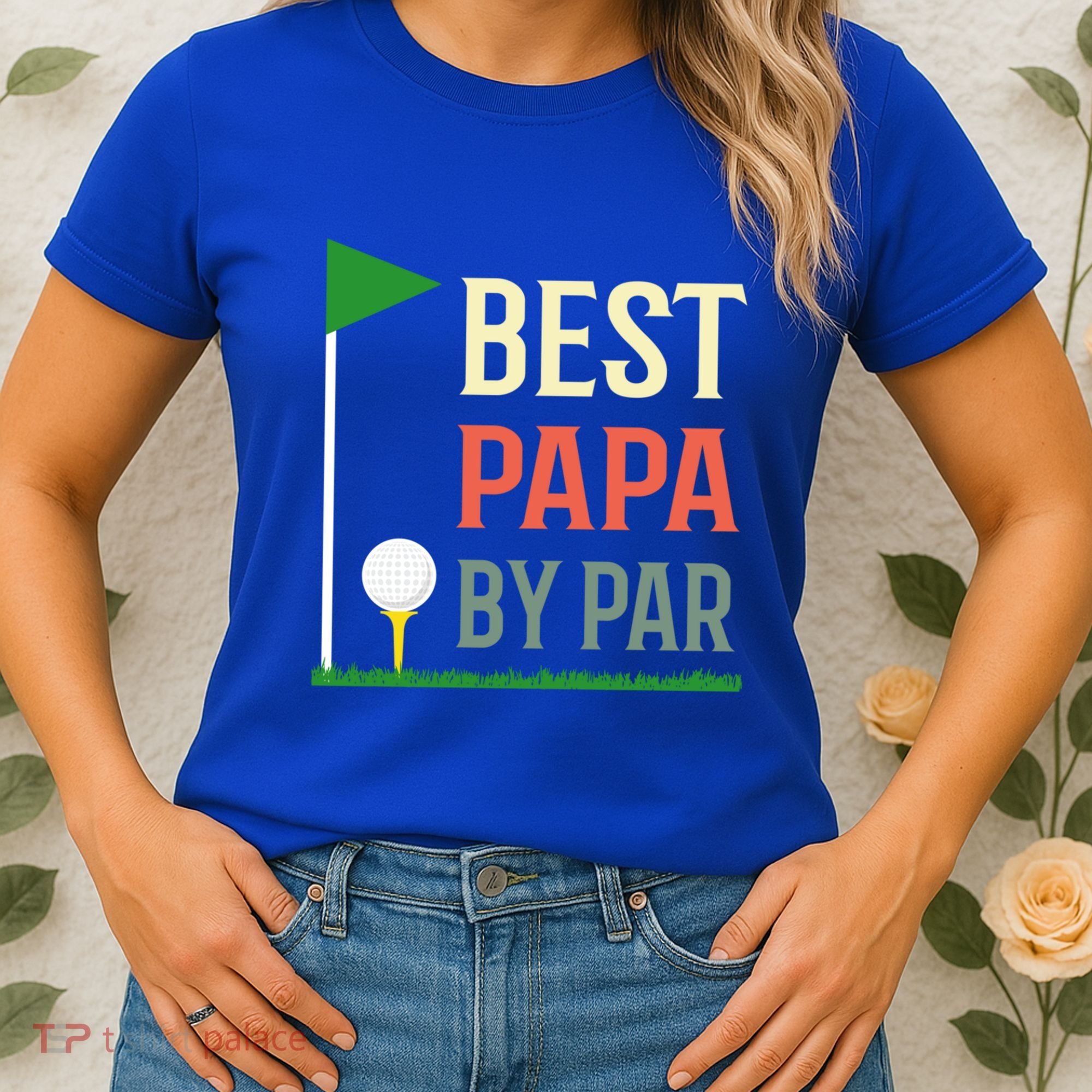 Best Papa By Par Funny Fathers Day Birthday Golfer Dad Gift Cool Gift Women's T-Shirt
