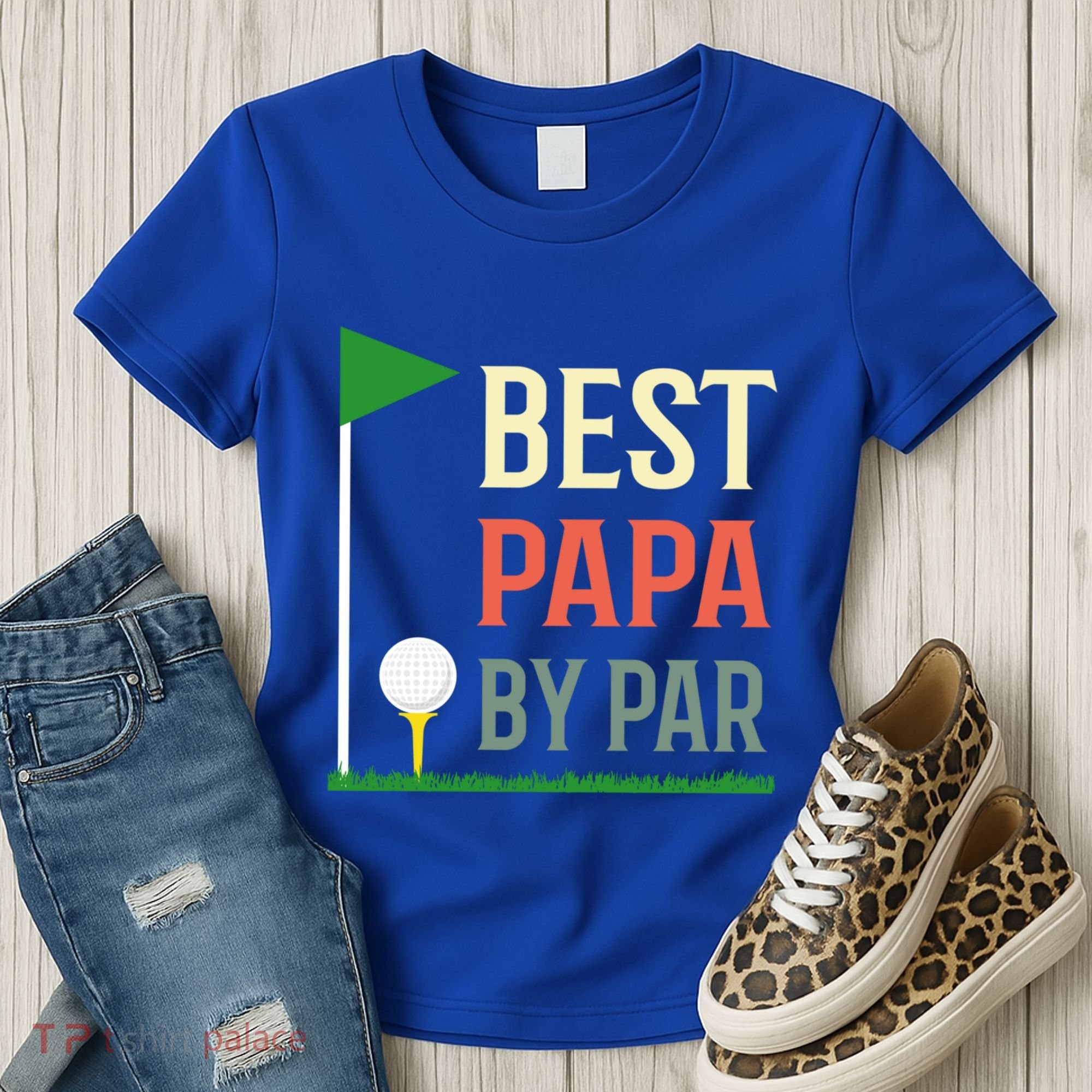 Best Papa By Par Funny Fathers Day Birthday Golfer Dad Gift Cool Gift Women's T-Shirt