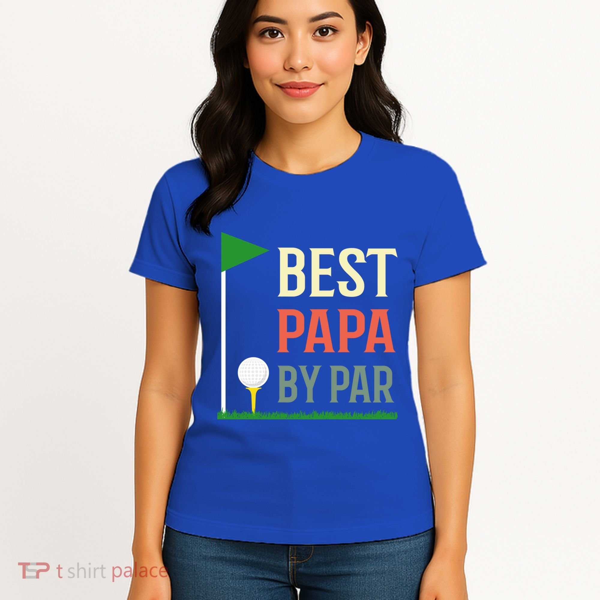 Best Papa By Par Funny Fathers Day Birthday Golfer Dad Gift Cool Gift Women's T-Shirt