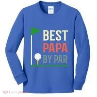 Best Papa By Par Funny Fathers Day Birthday Golfer Dad Gift Cool Gift Kids Long Sleeve Shirt thumb 0
