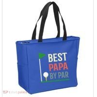 Best Papa By Par Funny Fathers Day Birthday Golfer Dad Gift Cool Gift Tote Bag thumb 2