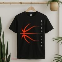 Basketball Playing Basketball Sports Retro Sunset T-Shirt thumb 2