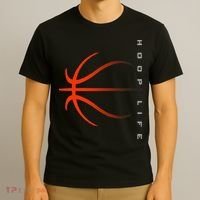 Basketball Playing Basketball Sports Retro Sunset T-Shirt thumb 3