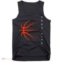 Basketball Playing Basketball Sports Retro Sunset Tank Top thumb 0