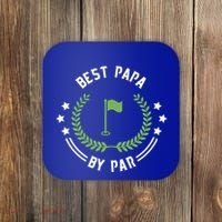 Best Papa By Par Funny Gift Golf Cool Gift For Golfing Dads Cool Gift Coaster thumb 0