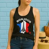 Bonjour Paris Women's Tank Top thumb 2