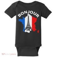 Bonjour Paris Baby Bodysuit thumb 0