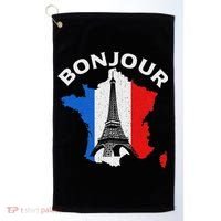 Bonjour Paris Golf Towel thumb 0