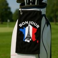 Bonjour Paris Golf Towel thumb 2
