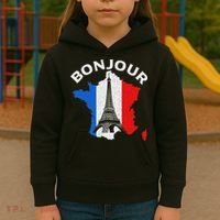 Bonjour Paris Kids Hoodie thumb 3
