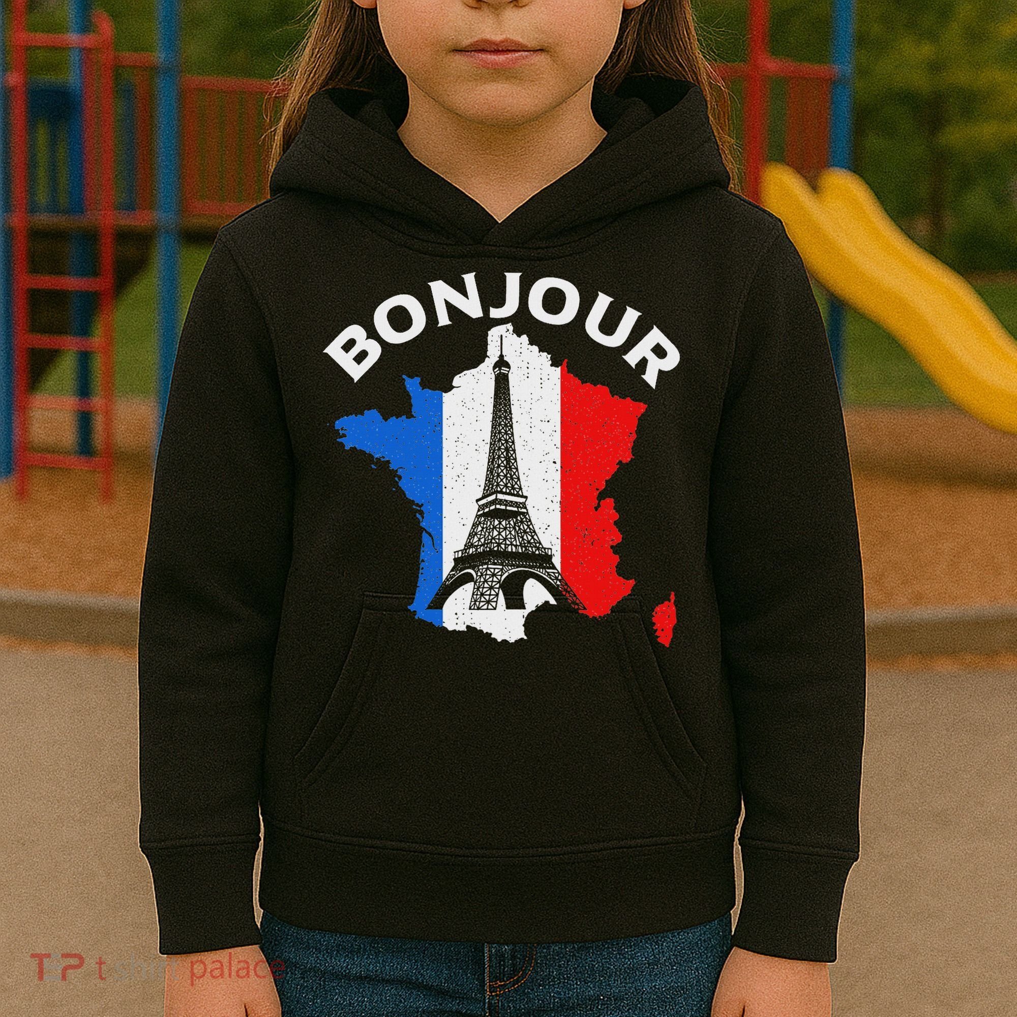 Bonjour Paris Kids Hoodie