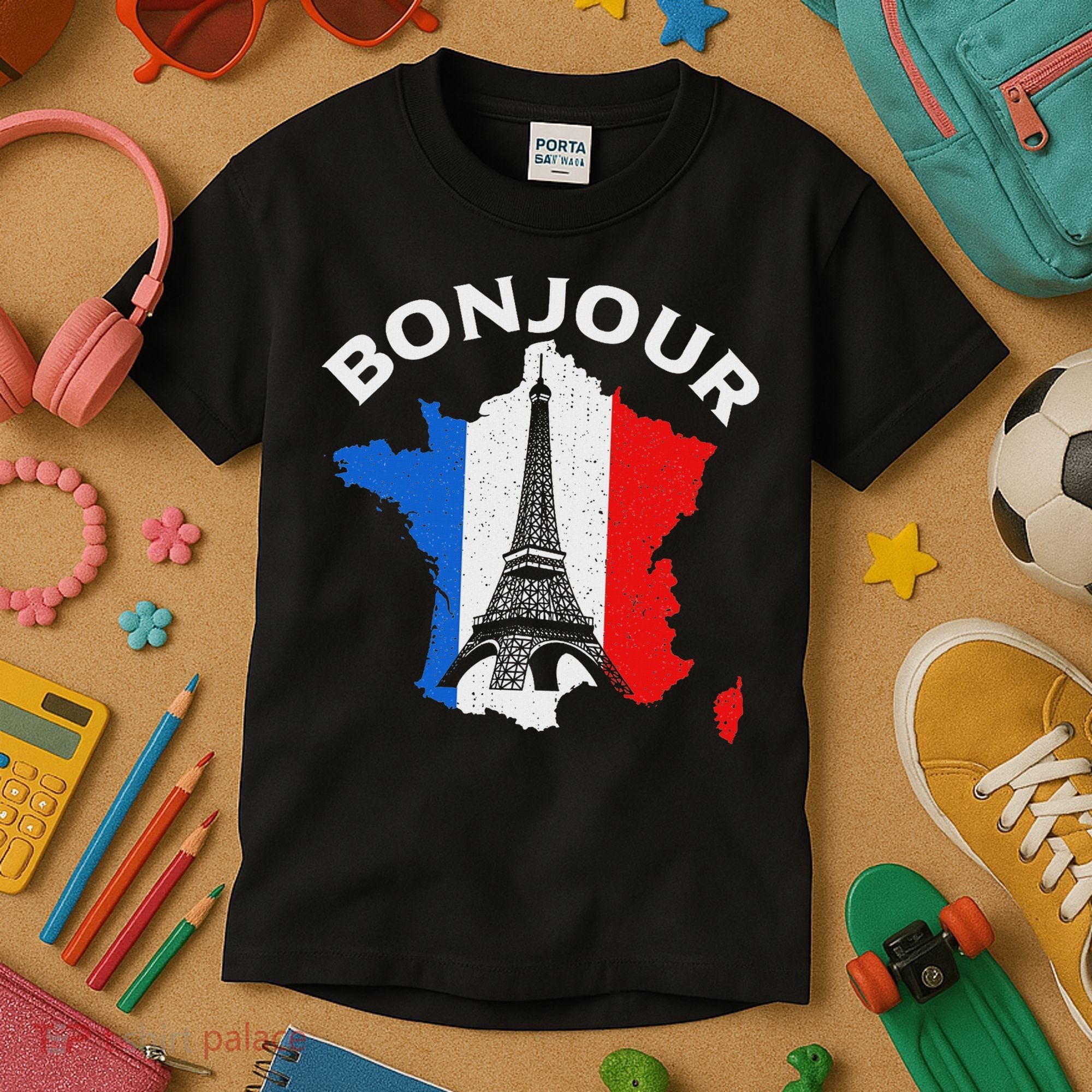 Bonjour Paris Kids T-Shirt