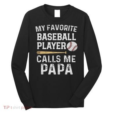 Baseball Papa Long Sleeve Shirt