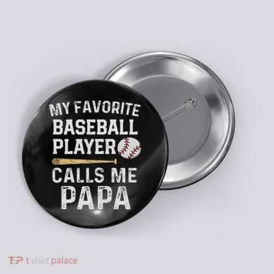 Baseball Papa Button