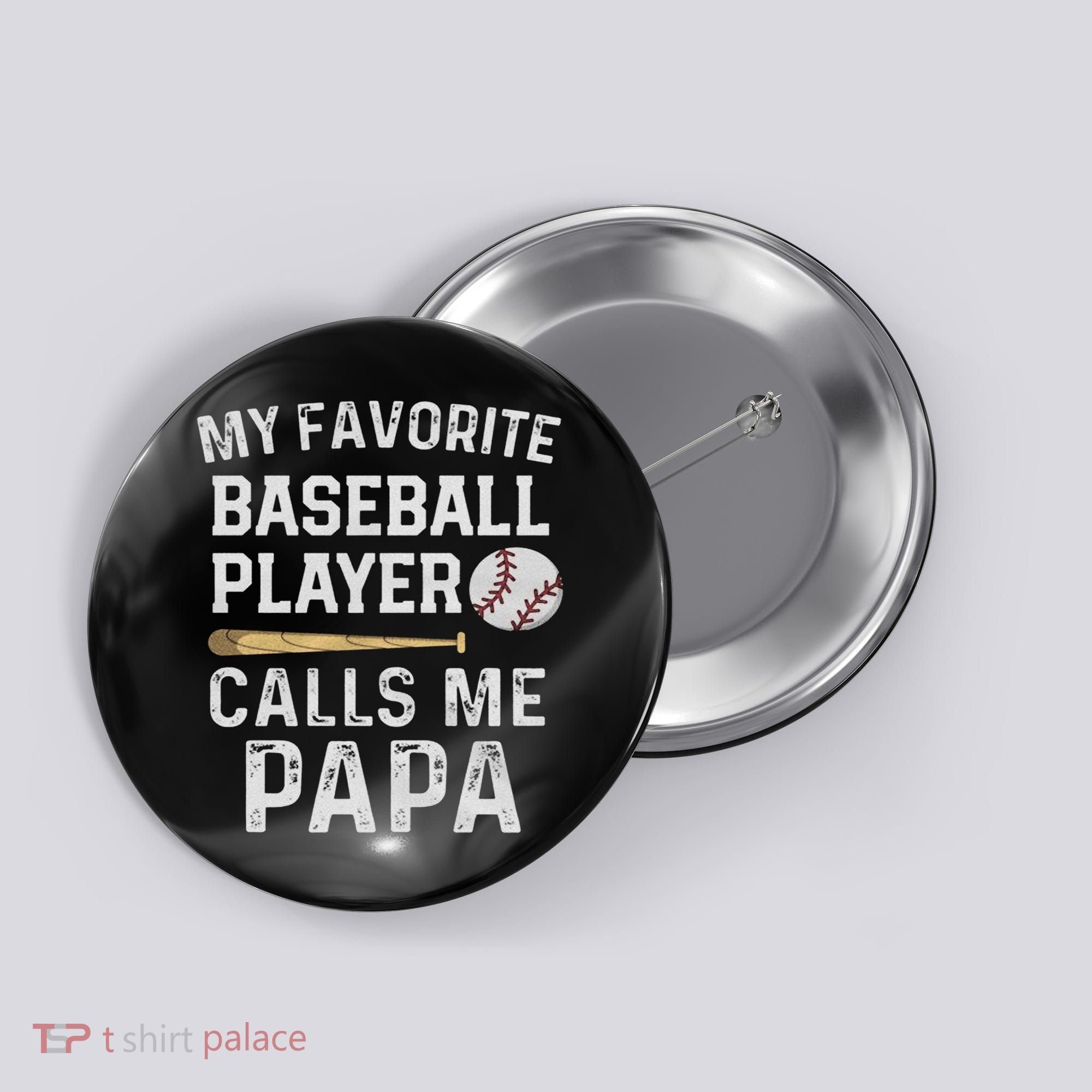 Baseball Papa Button