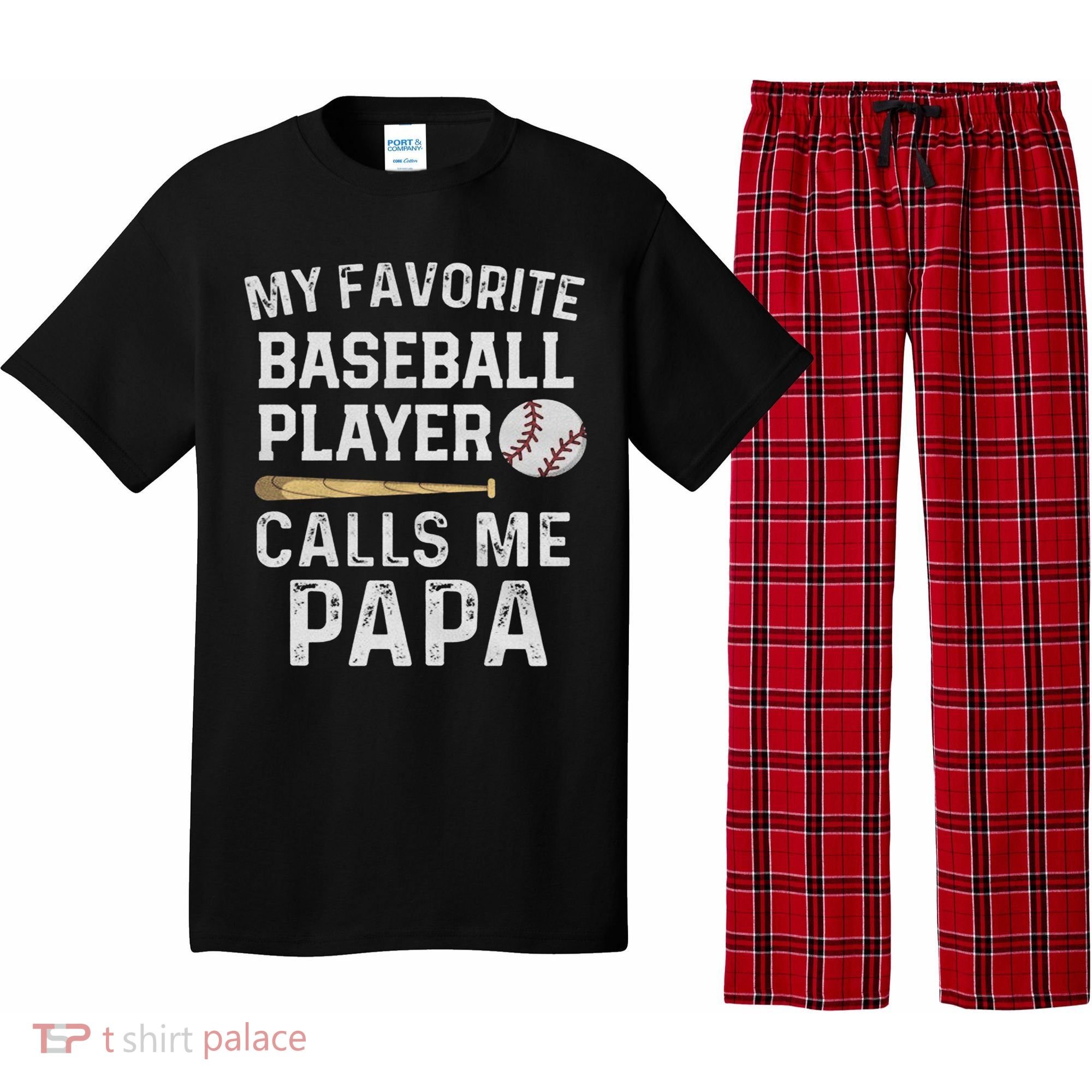 Baseball Papa Pajama Set