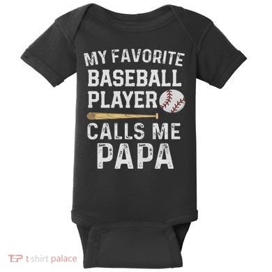 Baseball Papa Baby Bodysuit