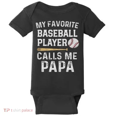 Baseball Papa Baby Bodysuit